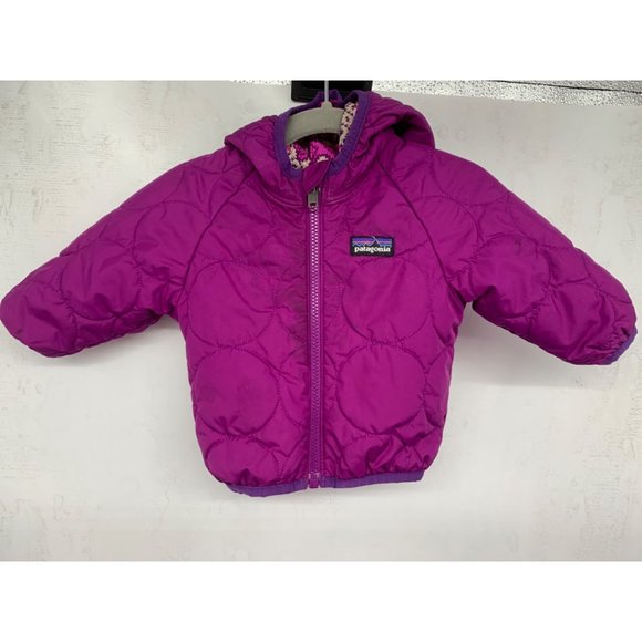 Patagonia Baby 6 Months (No Tag) Stains Quilted Circle On Raspberry Purple with - Picture 1 of 10